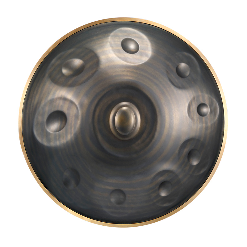 Hluru Handpan DC04 — Golden Edge Brown Handpan HG10-Brown