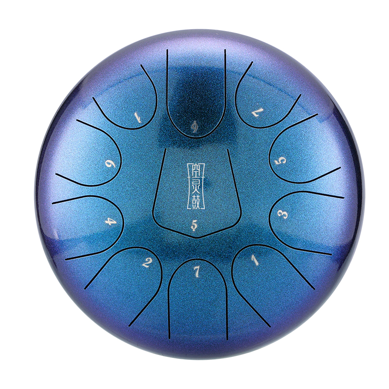 Hluru 11 Notes 10" 304 Stainless Steel D Major Tongue Drum — Triangle Series - view 6