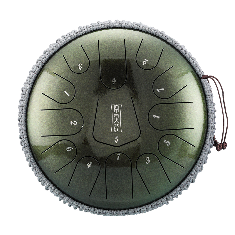 Hluru 13 Notes 12" 304 Stainless Steel C Major Tongue Drum — Triangle Series - view 4