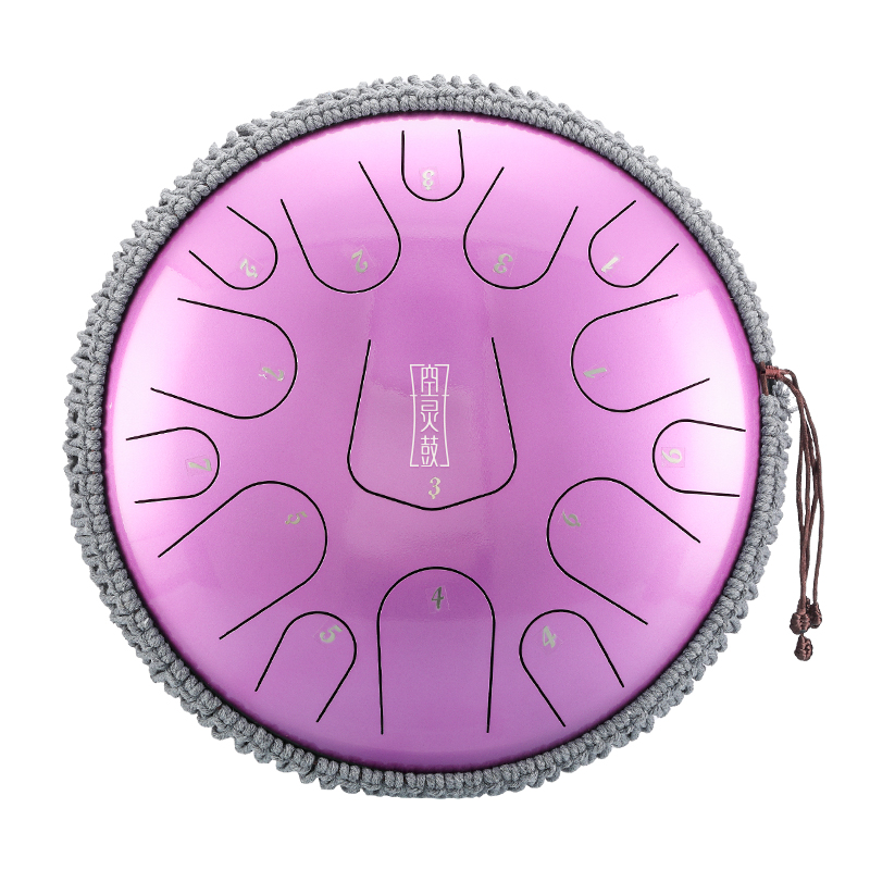 Hluru 15 Notes 14" 304 Stainless Steel D Major Tongue Drum — Triangle Series