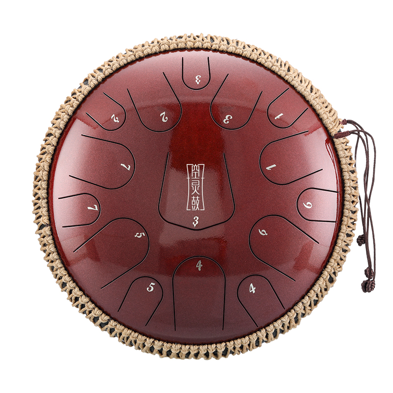 Hluru 15 Notes 14" 304 Stainless Steel D Major Tongue Drum — Triangle Series - view 4
