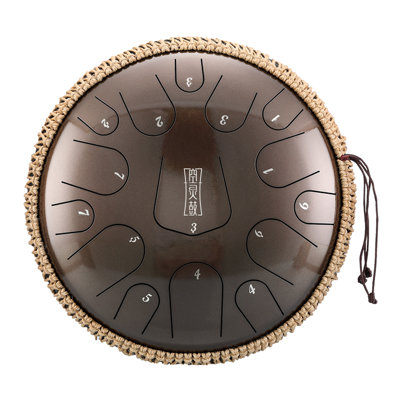 Hluru 15 Notes 14" 304 Stainless Steel D Major Tongue Drum — Triangle Series - view 7