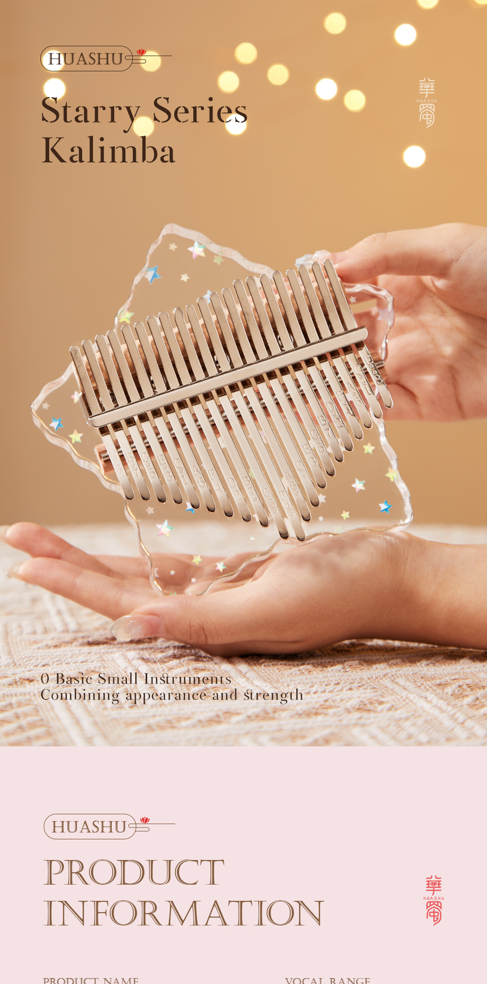 Hluru 21-Key C Major Kalimba for Early Childhood Education — Double-Layer Wah-Wah - view 5