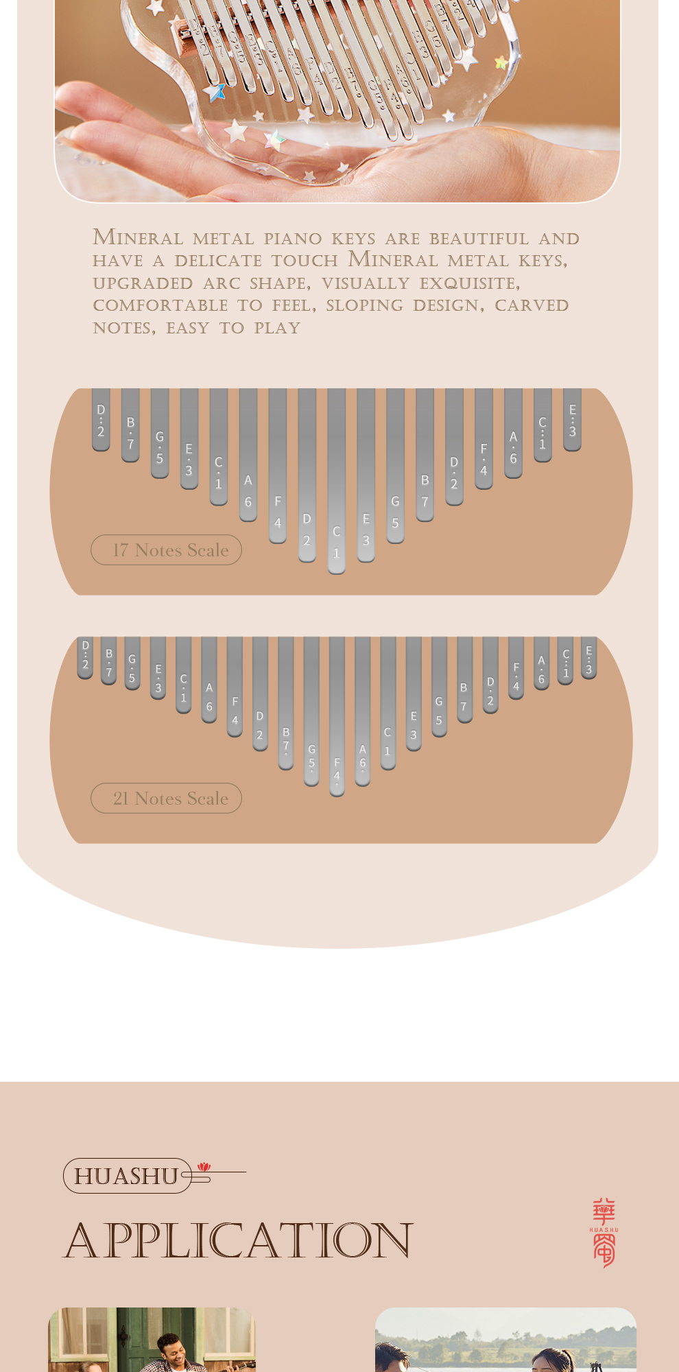 Hluru 21-Key C Major Kalimba for Early Childhood Education — Double-Layer Wah-Wah - view 10