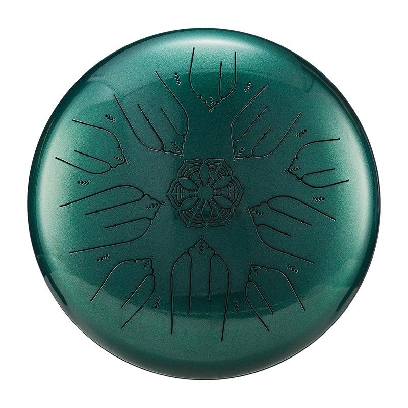 Hluru Microalloyed Steel & Premium Wood Tongue Drum 12" 10 Notes — EQ Healing