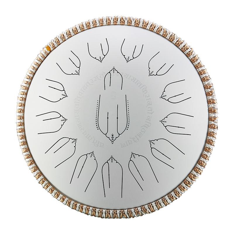 Hluru Microalloyed Steel & Premium Wood Tongue Drum 14" 15 Notes — EQ Healing