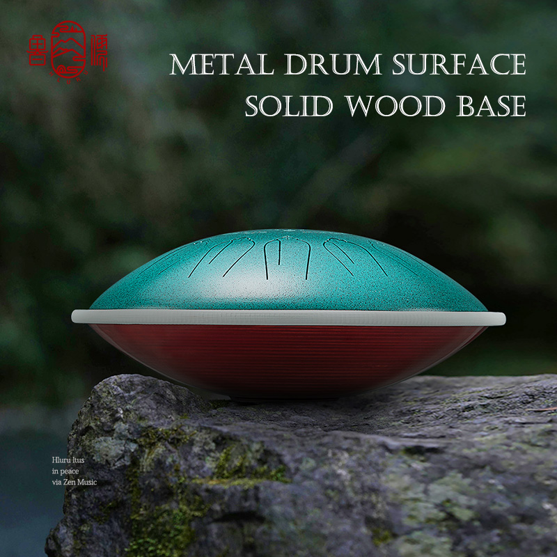 Hluru Microalloyed Steel & Premium Wood Tongue Drum 14" 15 Notes — EQ Healing - view 8