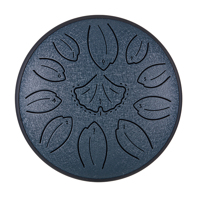 Huashu 11 Notes 6" C5 Major Carbon Steel Tongue Drum for Yoga — Golden Ginkgo Biloba - view 4