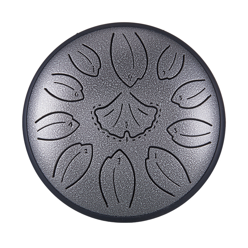 Huashu 11 Notes 6" C5 Major Carbon Steel Tongue Drum for Yoga — Golden Ginkgo Biloba - view 6