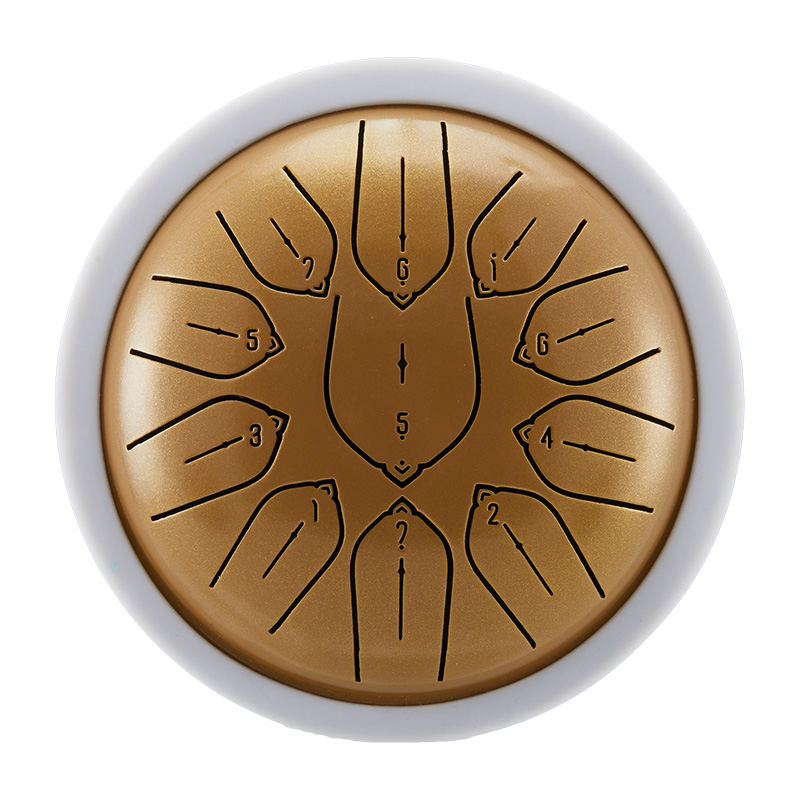 Huashu 11 Notes 6" D5 Major Carbon Steel Tongue Drum for Sound Healing — Harmonic Disc - view 5
