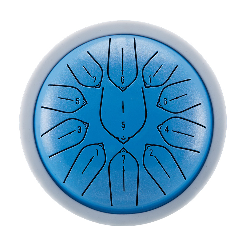 Huashu 11 Notes 6" D5 Major Carbon Steel Tongue Drum for Sound Healing — Harmonic Disc - view 6