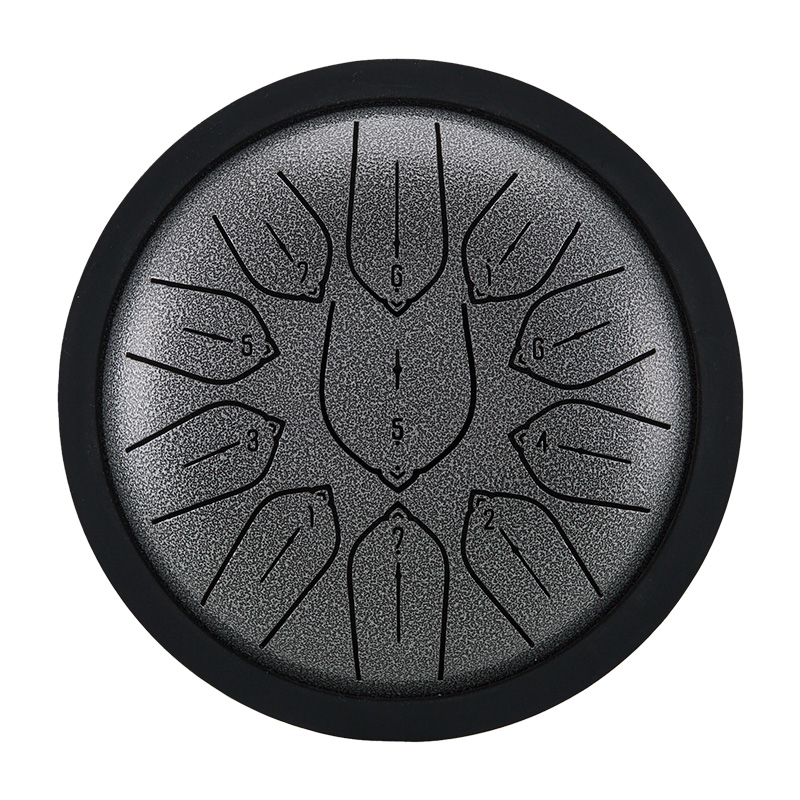 Huashu 11 Notes 6" D5 Major Carbon Steel Tongue Drum for Sound Healing — Harmonic Disc - view 7