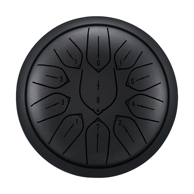 Huashu 11 Notes 6" D5 Major Carbon Steel Tongue Drum for Sound Healing — Harmonic Disc - view 8