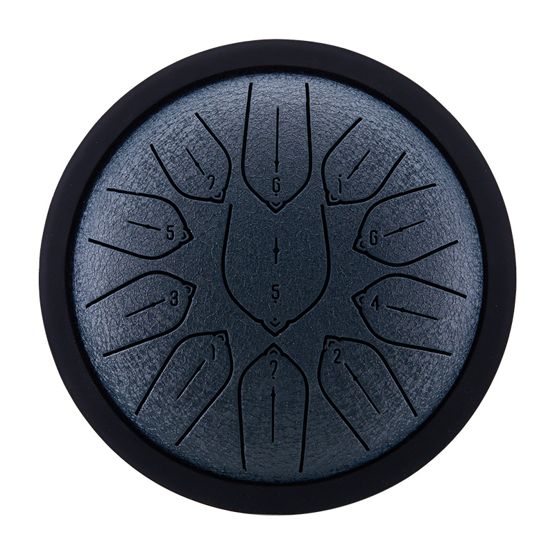 Huashu 11 Notes 6" D5 Major Carbon Steel Tongue Drum for Sound Healing — Harmonic Disc - view 9