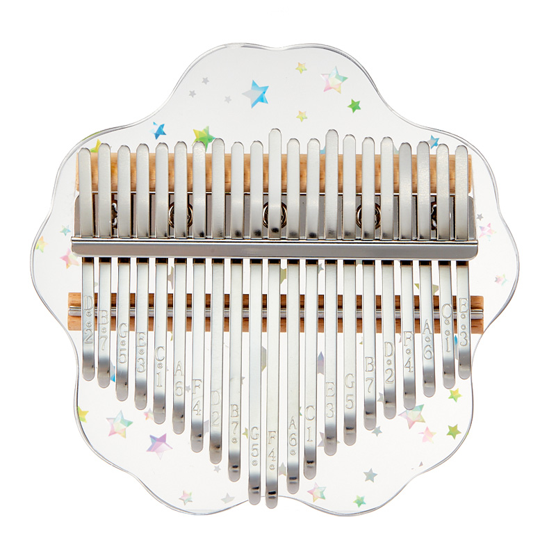 Huashu 17/21-Key Acrylic C Major Kalimba — Starry Cherry Blossom - view 2
