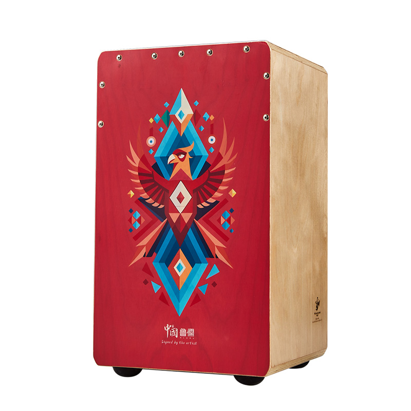 Hluru ChineseAsh Cajón 42CN Teen Series - Vermilion Bird